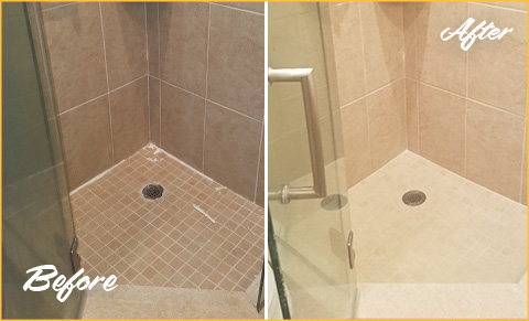 Tile and Grout Cleaners: Professionals in Hard Surface Restoration Revamp a  Dingy Shower in Wellesley