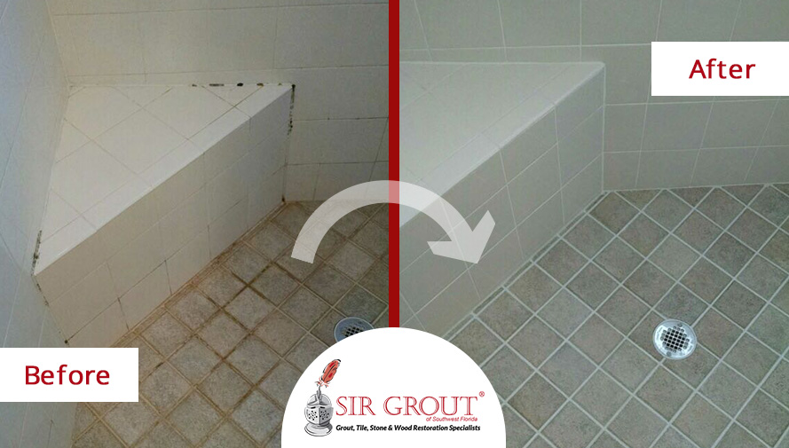 Dramatic Transformation! This Tile Shower in Fort Myers FL Was Completely  Renovated after a Professional Grout Cleaning