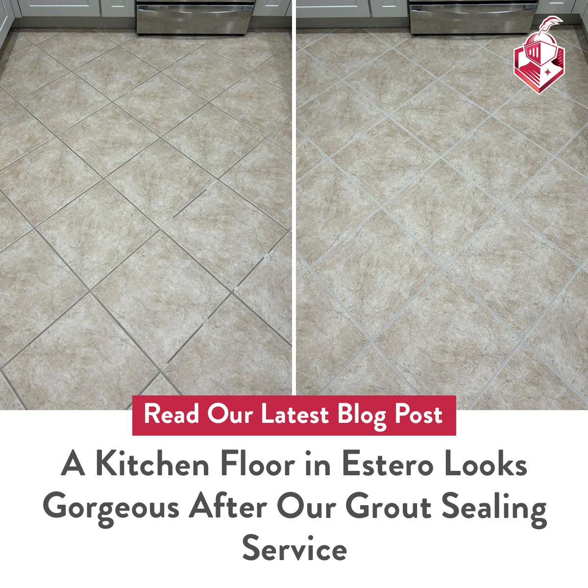 A Kitchen Floor in Estero Looks Gorgeous After Our Grout Sealing Service
