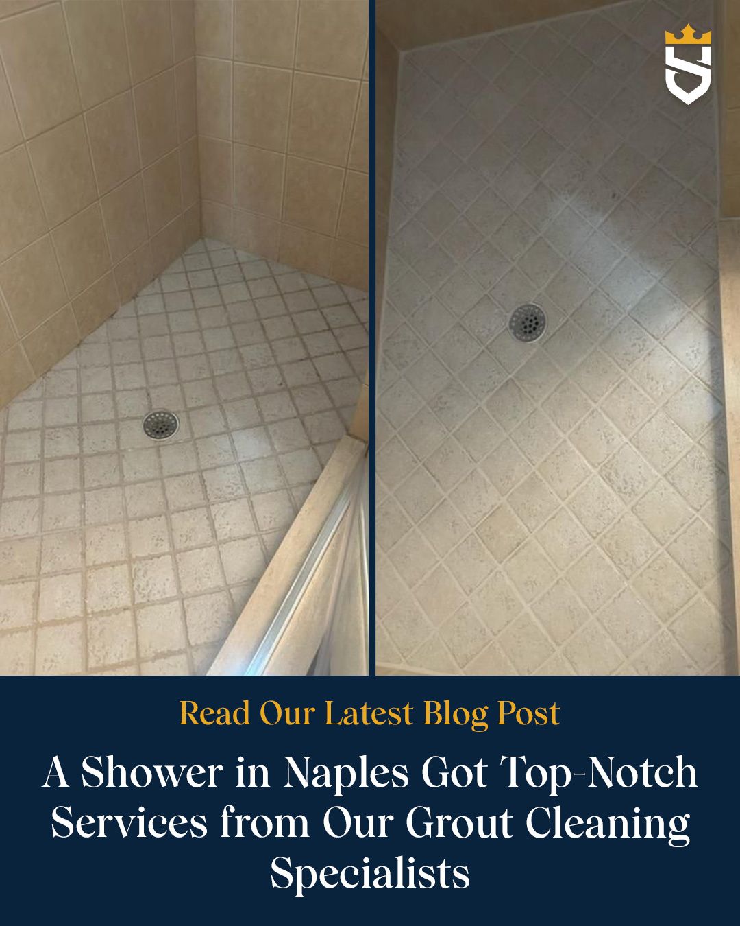 A Shower in Naples Got Top-Notch Services from Our Grout Cleaning Specialists