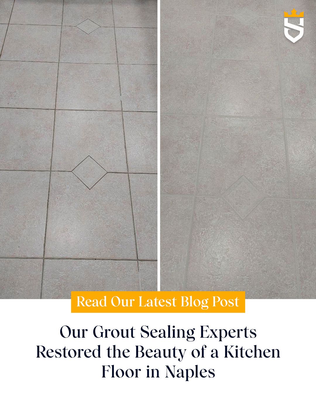 Our Grout Sealing Experts Restored the Beauty of a Kitchen Floor in Naples